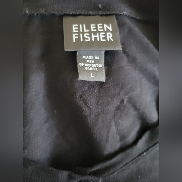 Eileen Fisher Women's Black Button-Up Long Sleeve Sweater Size Large - Picture 2 of 4